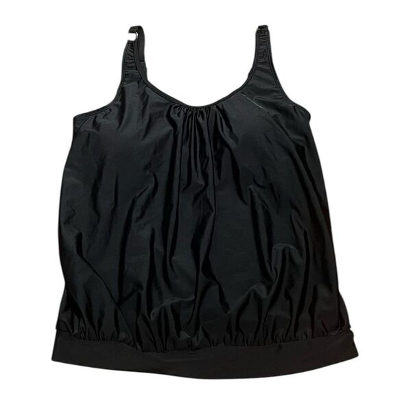 Yonique Black Swim Tankini Top with Adjustable Straps, Size L, NWT - Picture 9 of 9